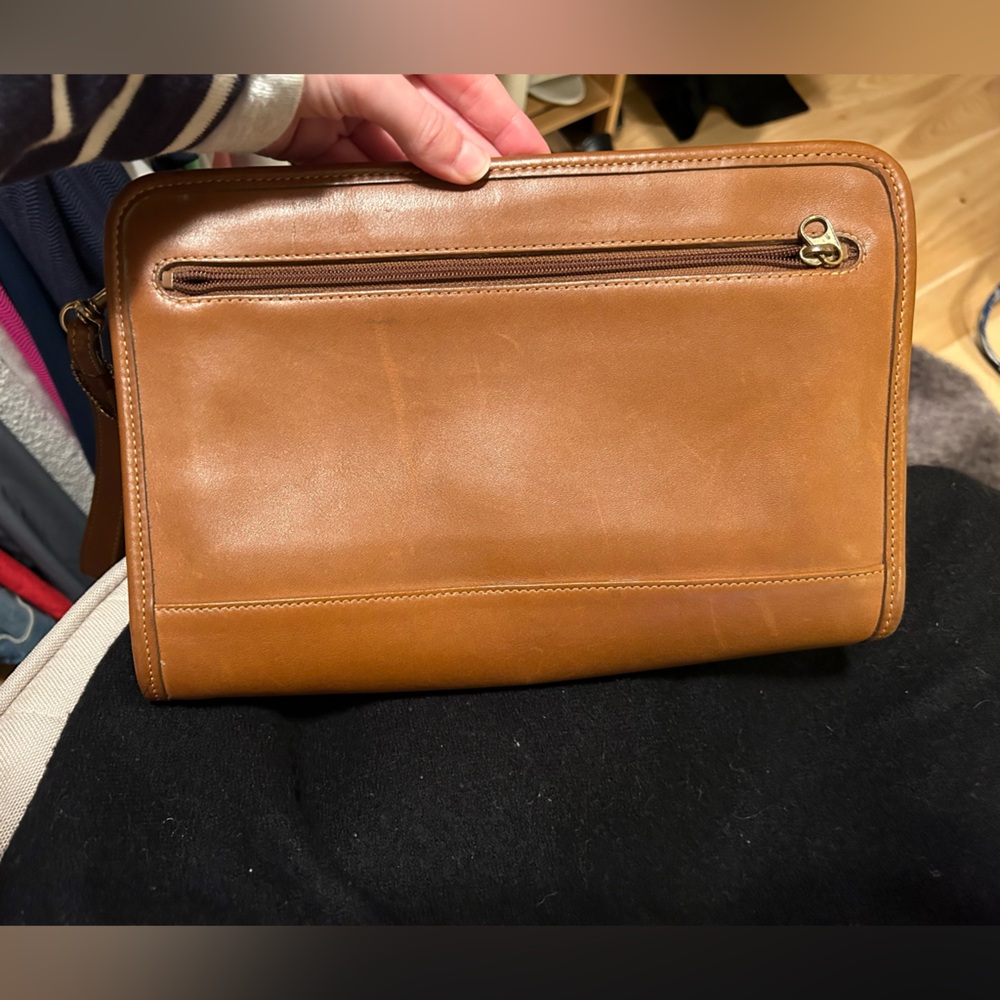 Coach 9833 Clutch Bag Brown Leather Vintage - Picture 2 of 12